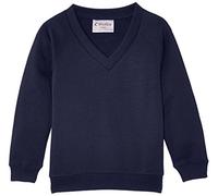 Trutex Unisex 260g V-neck Sweatshirt, Ink Blue, 14 Years UK