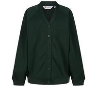 Trutex Unisex 260g Sweatshirt Cardigan, Green (Bottle), 12 Years UK