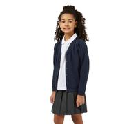 Trutex Unisex Sweatshirt Cardigan for School Uniform, Long Sleeve, Button Down, 260g, Blue (Navy), 7-8 Years (Manufacturer Size: 23-25" Chest)