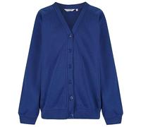 Trutex Unisex Royal Blue School Sweatshirt Cardigan - Button Front Kids School Uniform Cardigan, Long Sleeve Low Bobble Knit (11 Years)