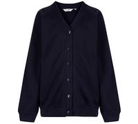 Trutex Unisex Sweatshirt Cardigan for School Uniform, Long Sleeve, Button Down, 260g, Blue (Ink Blue), 11 Years UK