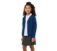 Trutex Unisex Sweatshirt Cardigan for School Uniform, Long Sleeve, Button Down, 260g, Blue (Royal), 9-10 Years (Manufacturer Size: 25-27" Chest)