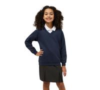 Trutex Unisex V-Neck Sweatshirt, Navy, 9-10 Years (Manufacturer Size: 25-27" Chest)