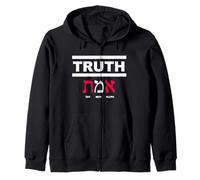 Truth Aleph Mem Tav Hebrew Word Truth Alef Tav John 8 32 Zip Hoodie