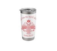 Truth Freedom Byzantine Eagle Orthodox Faith Stainless Steel Insulated Tumbler