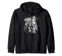Truth, Is Out There Area - 51 Alien UFO Zip Hoodie