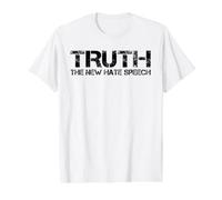 Truth is the New Hate Speech - Anti-Government Value Graphic T-Shirt, Men, White, XL