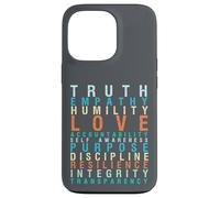 Truth Love Empathy Self Awareness Inspirational Words Retro Case for iPhone 13 Pro