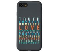 Truth Love Empathy Self Awareness Inspirational Words Retro Case for iPhone SE (2020) / 7/8