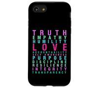Truth Love Empathy Self Awareness Inspirational Words Retro Case for iPhone SE (2020) / 7/8