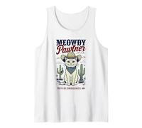 Truth or Consequences NM USA Funny Meowdy Pawtner Cat Design Tank Top