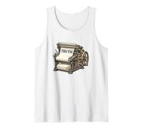 Truth Printing Press Vintage Free Press Journalism Tank Top