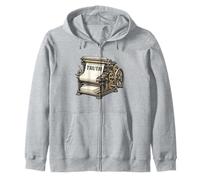 Truth Printing Press Vintage Free Press Journalism Zip Hoodie