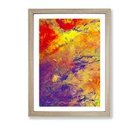 Truth Telling Abstract Framed Print for Living Room Bedroom Home Office Décor, Wall Art Picture Ready to Hang, Oak A3 Frame (34 x 46 cm)