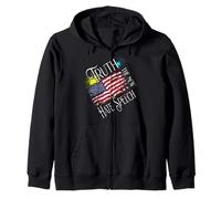 Truth The New Hate Speech Politically Correct Grungy US Flag Zip Hoodie
