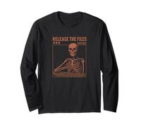 Truth Vintage Release The Files Skeleton Justice Trials Long Sleeve T-Shirt