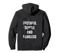 Truthful Gentle Fearless Inspirationa Mindful Strength Snake Pullover Hoodie