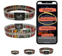 Truthful Lips Daily Devotional Bracelets - Bible Verse Bracelets - Scripture Bracelets - NFC Tap Bible Bracelets, Large (8.5in), elastic, no gemstone