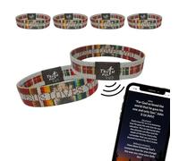 Truthful Lips Daily Devotional Bracelets - Bible Verse Bracelets - Scripture Bracelets - NFC Tap Bible Bracelets, Small (6in), elastic, no gemstone