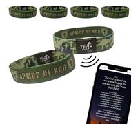 Truthful Lips Daily Devotional Bracelets - Bible Verse Bracelets - Scripture Bracelets - NFC Tap Bible Bracelets, Medium (7in), elastic, no gemstone
