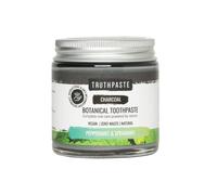 TRUTHPASTE Charcoal Whitening Natural Zero Waste Toothpaste - Peppermint & Spearmint 100ml Eco Friendly & Plastic Free with Coconut & Aloe Vera. Fluoride & SLS Free. Suitable for Sensitive Teeth