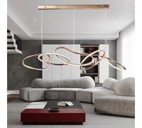 Trutipon LED 120cm Modern Dining Chandelier 3000/4500/6000K Dimmable with 1.5m Height Adjustable Cords for Kitchen Island Bar Cafe Dining Room Table [Energy Class B]