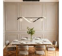 Trutipon LED Pendant Light Modern Creative Long Ceiling Lights 30W100cm Dining Table Starry Sky Design Glass Ball Hanging Lamp Suitable For Living Room Dining Room Bedroom Lighting