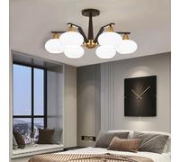 Trutipon LED Pendant Light Modern Pendant Light Semi Embedded Glass Lampshade Metal Ceiling Light, Suitable for Living Room, Bedroom, Dining Room(6heads)