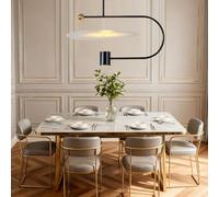 Trutipon Modern Chandeliers, Ceiling Suction Lights, LED Ceiling Lights, 60 Cm Black/gold Dining Table Warmth, Suitable For Bedrooms, Dining Rooms, Living Rooms, Cafes