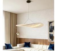 Trutipon Modern Chandeliers, Creative Silk Pendant Lights, White Wabi-Sabi Boho Living Room Ceiling Lighting, Height-adjustable Retro Living Room, Dining Room, Bedroom Lighting