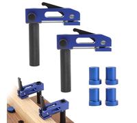 TRUTOPWAY Bench Dog Clamp for 20mm Dog Holes, 6-Piece Adjustable Fast Fixed Clip with 20mm Non-Slip Bench Dogs, Wear Resistant Benchtop Holding Device for Woodworking Cutting, Drilling and Milling