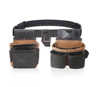 TRUTUCH Heavy Duty Leather Tool Belt | Tool Pouch | Drywall | Carpenter Tool Bag | Leather Tool Belts for Men | Construction | Framers | Electrician