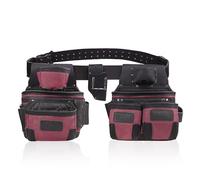 TRUTUCH Heavy Duty Nylon and Leather Tool Belt | 1680 D Nylon Framing Tool Bags | Leather Tool Belts | Nylon Tool Pouch | Carpenter Tool Belt | Construction | Framers | Electrician