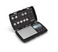 Truweigh TUFFWEIGH Digital Mini Scale (100g x 0.01g - Black/Black) - Rubberized Impact Resistant Digital Kitchen Scale - Travel Digital Pocket Scale - Digital Food Scale - Small Digital Scale