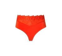 TruYou Womenswear Plus Size Curvy Thong Panties, Lace, Microfiber orange red 62+ 832864525-62+