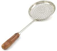 TRV Bundi Maker Mould/Boondi Mould/Bundi jhara Stainless Steel with Wooden Handle (Set of 1 Pieces)