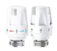 TRV Thermostatic Radiator Valve, 2 Pieces Standard Radiator Thermostat Head M30 x 1.5, Thermostatic Valve Head,Smart Radiator Valve Replacement Head Heating System Temperature Control for Home Office