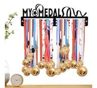 Trveqhk Award Holder - Iron Trophy Ribbons Badge Frame Shelf,Wall Mount Award Display Hanger,for Men Women Athletes Girl Runner Sport Race Gymnastics Soccer Swim