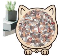 Trveqhk Cat Puzzles for Adults - 135piece Educational Maze | Educational Decoration Wooden Jigsaw Puzzles | for Kids Toddler Boys Girls Preschool