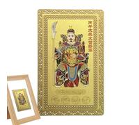 Trveqhk Chinese New Year Wealth Card | Copper Auspicious Keepsake,Spiritual Protection Card,for Luck Harmony Success Bag Travel Holiday Home Display