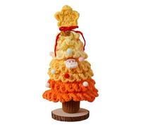 Trveqhk Christmas Tree Decorations,7-Layer Gradient Colors Handmade Crochet Christmas Tree Decor - Tabletop Mini Home Ornaments for Holiday Fireplace Corner Office Mothers Day Party Carnival Porch