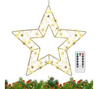 Trveqhk Christmas Window Lights - 8 Modes Festive Decorations | Hangable Star Lights with Timer | for Home Living Room Holiday Party Winter Celebration Family Gathering