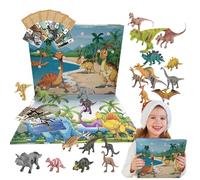 Trveqhk Countdown to Christmas | 24-Day Dinosaur Calendar Ornament,Educational Toys Decoration Box for Teen Boys Girls Holiday Halloween