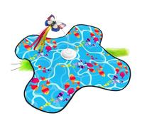 Trveqhk Electric Cat Toy,Rechargeable Exercise Game with Moving Concealed Teasers,3 Speeds Moving Cat Toys with Butterfly - for Apartment Corner Alone Time Play Area Home Living Room Kitchen