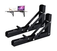 Trveqhk Foldable Shelf Bracket, 2X Folding Wall Shelf, Triangular Support Extension 8Inch Hardware Space Saving for Laundry Outdoor Room Kitchen Microwave RV