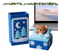 Trveqhk Mini Stuffed Bears | Cute Animal Toy Decoration | Little Bear in a Box - for Valentine's Day Baby Shower Christmas Birthday Graduation