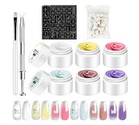 Trveqhk Nail Gel - Colorful Painting Nail Polish Gel,Professional Sculpting Solid Glue Natural Kit for Travel Home Salon Women Family Colleagues Beginners