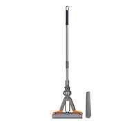 Trveqhk Sponge Mop for Floors - Self Squeeze Mopping Roller - Wet & Dry Cleaning Mop,for Water Stains Grease Laminate Hardwood Tile Commercial Kitchen Bathroom