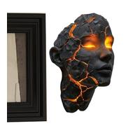 Trveqhk Wall Light Sconces | Cracked Soul Wall Mount Lighting,LED Illumination Resin Gothic Sculpture Ornament for Stairway Living Room Hallway Bathroom Cafe Bedroom