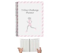 Trveqhk Work Planner - 75-Day Journal Goals Tracker - Multi-Functional Coil Binding Portable Notepad for Time Tracking Goal Setting Task Schedule Meal Workout Business Meeting Travel Project